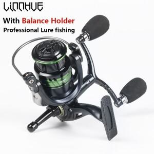 LINNHUE 낚시 릴 1000 스피닝 더블 핸들 그립 Sapre 깊고 얕은 스풀 최대 드래그 8kg 액세서리