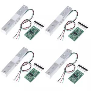 SangHJ 4 아두이노 DIY 휴대용 전자 주방 저울 키트용 디지털 로드셀 무게 센서 + HX711 ADC 모듈 (1kg)