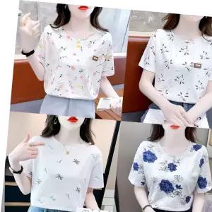 여성 다양한 무늬 입체 패턴 유닉 루즈핏 반팔 티셔츠