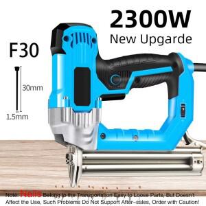 전기 스트레이트 스테이플 네일 건 목공 도구 F30 F25 F20 F15 가구 네일링 스테이플러 슈터 2300W 220V