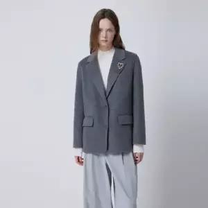 [롯데백화점]DEWL 울블렌드 핸드메이드 자켓  브로치 세트 D254MSG332