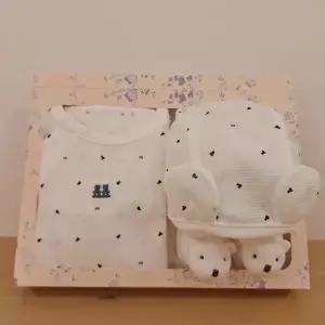 [밍크뮤](마산점)[26년SS출산선물] WH)밍크바디수트&인형양말세트(36370-041-13*35A70-011-06)