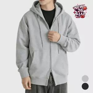 [문컬렉션] 남여공용 DY 쭈리 무지 오버핏 투웨이 후드 집업