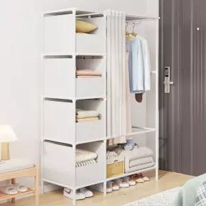 무타공 드레스룸 행거 더블/조립식/옷장/조립/비키니/시스템/행거형/원룸/미니/자취방/옷수납/학생/간이