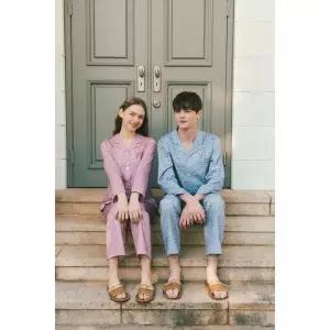 [하프클럽/솔브](정상) 면80수 주자 얼룩말 나염  커플  파자마 세트 VPAA204M_VP