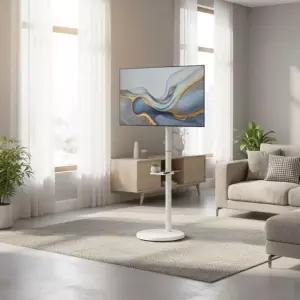 이동식 TV 거치대 무빙 스탠드 107.9cm(43인치) 삼탠바이미 스마트 티비 모니터