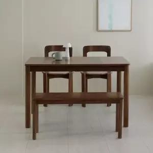 루빈 라운드 오르 1200 4인용 원목 식탁세트 벤치형 의자형)