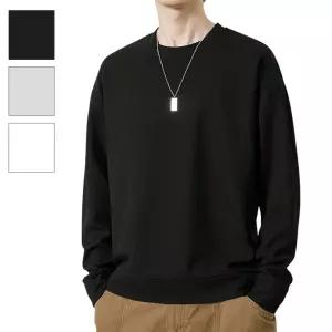 오버핏 무지 맨투맨 간절기 라운드 긴팔 티셔츠