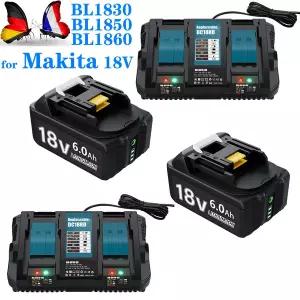 마끼다배터리 호환 Makita 18V 6.0Ah 배터리용 BL1860B BL1850B BL1840B BL1830B BL1815B 교체 대용량 긴