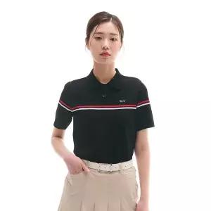 [루이까스텔]여성 쓰리 포인트 컬러 라인 쫀쫀 쿨 카라니트_P391926520