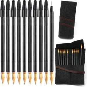 스크래치 컬러 펜 듀얼 팁/스크래치 페이퍼 스틱 스타일러스 도구 아트 페인팅/전문가 에디션/블랙 골드