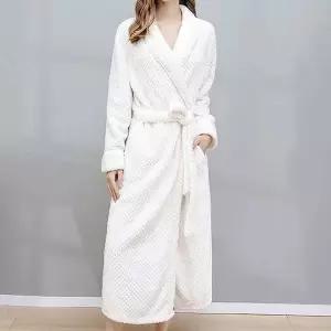 [셀러에이드]남녀 극세사 나이트가운 샤워가운 겨울 수면 로브 잠옷형