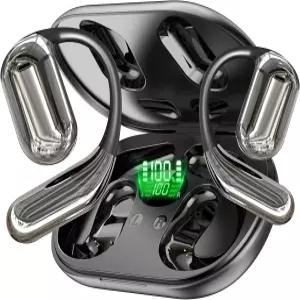 ibeacos 무선 이어버드 오픈 이어 헤드폰 이어훅이 장착된 ENC 노이즈 캔슬링 마이크 60H 플레이타임 IP54