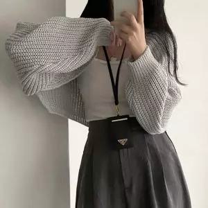 (스타일하우스)가디건 카디건 CD 여자 3컬러 볼륨소매 크롭기장 심플 숏 볼레로