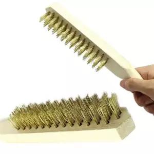 철브러쉬 황동 나무손잡이 불판 신주 세척솔 브러쉬 철브러쉬 브러쉬세트