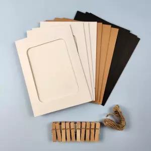 종이 액자 페이퍼 프레임 10p세트 3색혼합 6x4 K248