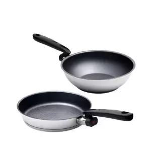 (정품) 2종세트 알텐바흐 시그니처 디피니티 바닥 5중 스텐 코팅 프라이팬 2종, 28팬+28웍팬, 1세트