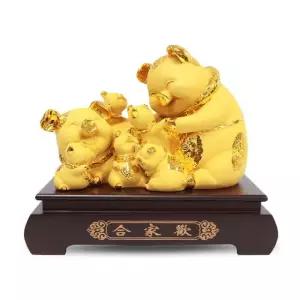 사라코 황금 복돼지 7가족 중 23cm x 15cm x 20cm