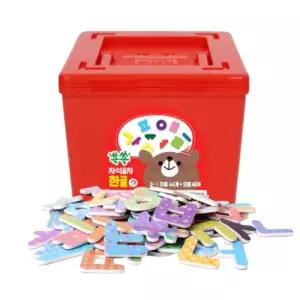 유치원 교구 한글 자음 모음 단어만들기 고무자석 글자 1세트 언어발달 지능개발