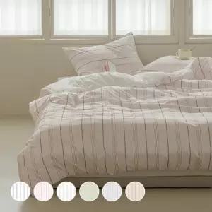 소프트데이 스트라이프 워싱 마이크로 홑겹이불커버 SS Q K 6color