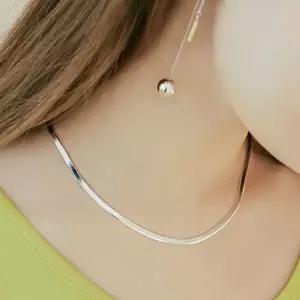 (실버) 3mm 스네이크 체인 목걸이