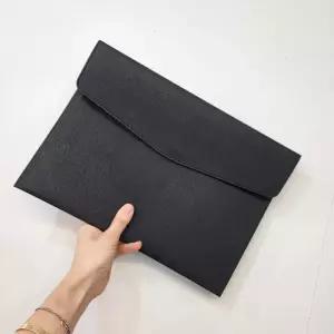 비지니스 소프트 심플 문서 서류 A4 파일 가방 블랙 클러치 파우치