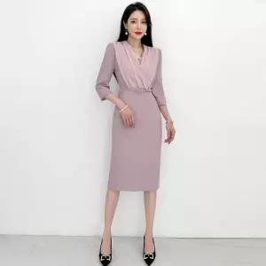 금찌 플라나 쉬폰 랩 원피스 ST8096D