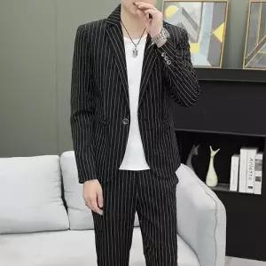 남친 캐주얼 웨딩드레스 세트 들러리 스트라이프 패션 정장 학생 정장세트 신랑 CH1