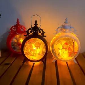 인테리어 루미벨 선물 산타 LED 소품 랜턴 초 조명 루돌프 원형벨 크리스마스 장식 무드등