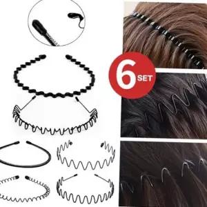 철사 머리띠 경량 스파이럴 헤어밴드 남성 머리띠 패션 웨이브 악세사리 스포츠 스프링 세안용