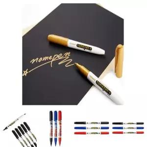 굵은글씨용(MEDIUM) 네임펜 - 금색(12개1세트)/시험용/안지워지는/마킹/매직/마카/트윈/양면/컬러/유성