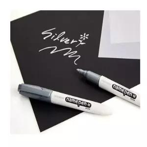 굵은글씨용 은색 네임펜 - 은색(12개1세트)/안지워지는/마킹/매직/마카/트윈/양면/컬러/유성/사인/네이펜