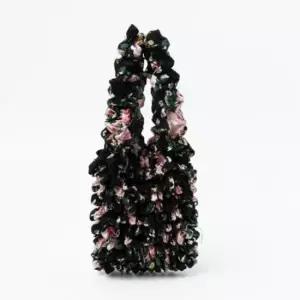 [문구] 플라워패턴 확장형 장바구니 미니 쇼핑가방