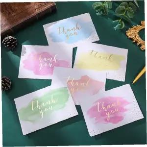 수채화 그라데이션 감사 인사 카드 세트 손글씨 디자인 편지지 메시지 카드 선물