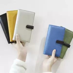 웍스 6공바인더 다이어리 칸브리오 옐로우-포켓링 CPB바인딩 가죽케이스 노트 커버 포켓링 선물용 인조