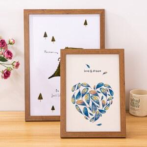 우드프레임 사진 액자 MDF 30X40cm 21x30cm 15X20cm A4 A8 정사각형 탁상용 예술 포스터 디스플레이 침실 데코