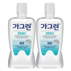 제로 가그린 구강청결제 750ml x2개 입냄새제거 제로 오리지날 구취제거 구강세정제 가그린