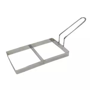 스텐계란틀 옆손잡이 사각2구 계란 계란만들기 계란틀 달걀틀 후라이틀