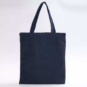 학생 직장인 스퀘어 데님 에코백 진청 숄더백