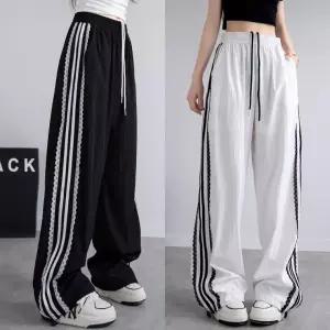 레이스나일론와이드팬츠 여자트레이닝 팬츠 츄리닝 여성 츄리닝 팬츠 바지 트 나일론 복 스 레이