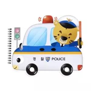 세종_모양 스케치북_경찰차/적는/그리는/끄적이는/관찰/생각/만들기/음식/과일/동물/탈것/표현/이미지/동글