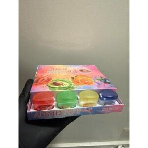 ADMD 과일 추출물 립 마스크 세트 4 in 1, 딸기 아보카도 오렌지 블루베리 립밤, 리페어 보습 영양, 24피스 세트