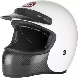 LEM 풀페이스 모터사이클 헬멧 카본 클래식 레트로 남성 할리 모델용 DOT 크루저 빈티지 교체 가능한