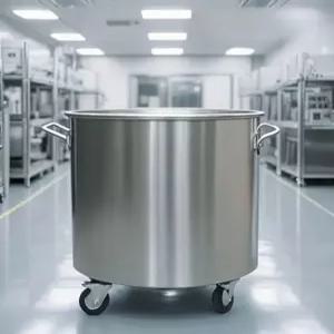 대형 스텐통 원형 급식 국통 구내식당 학교 바퀴달린
