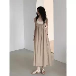 멜빵치마 여름 스커트 점퍼 빅사이즈 롱 여성 서스 멜빵