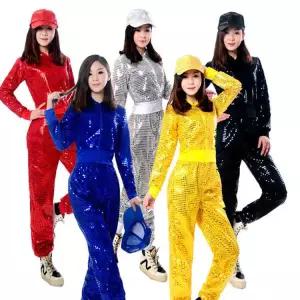 댄스복 고고 단체복 바지 반짝이 공연복 고전무용 장구 난타 무대복 스팽글 세트