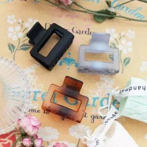 아이스컬러 사각 소형 무광 올림머리 집게핀 10colors