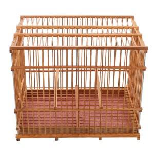 버즈지 케이지 새 운반 케이스 실내용 캐리어 여행용 콘유어 대나무 짜임 마카우 보호대 새장