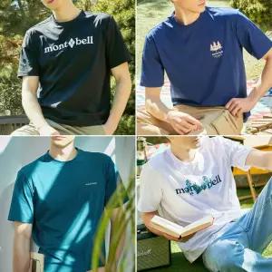 몽벨 남성 그래픽 반팔 티셔츠