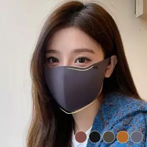 숨쉬기 편안한 무봉재 패션 남여공용 로고 마스크